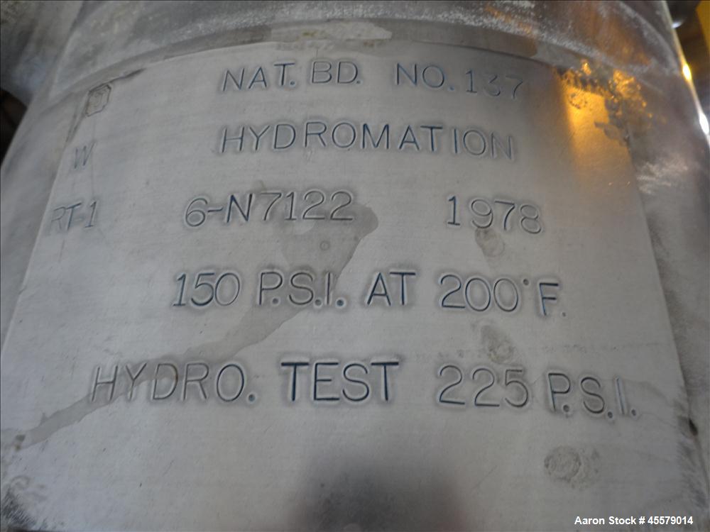 Unused- Hydromation Filter Pressure Tank, (Demineralizer)