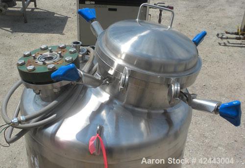 Used ITT Industries Pure-Flo Precision Tank, 165 gallon (625 liter), 316 stainless steel, vertical. 32’’ Diameter x 48’’ straight side, dished top and bottom. Internal rated atmospheric at –20 to 250...
