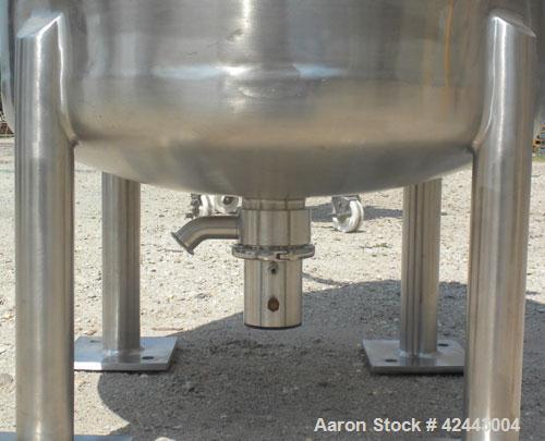 Used ITT Industries Pure-Flo Precision Tank, 165 gallon (625 liter), 316 stainless steel, vertical. 32’’ Diameter x 48’’ straight side, dished top and bottom. Internal rated atmospheric at –20 to 250...