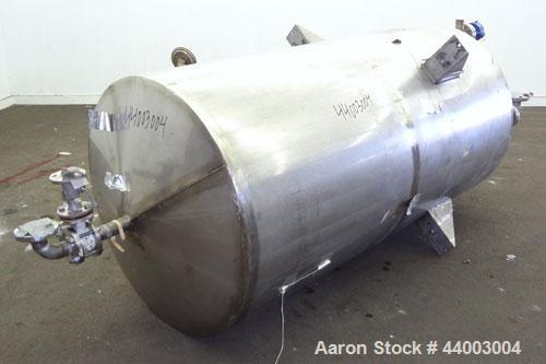 Used Indian Tuff-Tank, 350 Gallon, 316 Stainless Steel, Vertical. Approximate 38” diameter x 35” straight side. Flat top, slight coned bottom. Openings top (3) 1-1/2”, 2”, 20” man way with cover. 1-1...