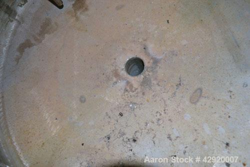 Used Industrial Alloy Fab Pressure Tank, 45 Gallon, 304L Stainless Steel, Vertical. 24 Diameter x 22 straight side, dished top and bottom. Internal rated 35 psi at 400 degrees F. Openings top (2) 1, ...