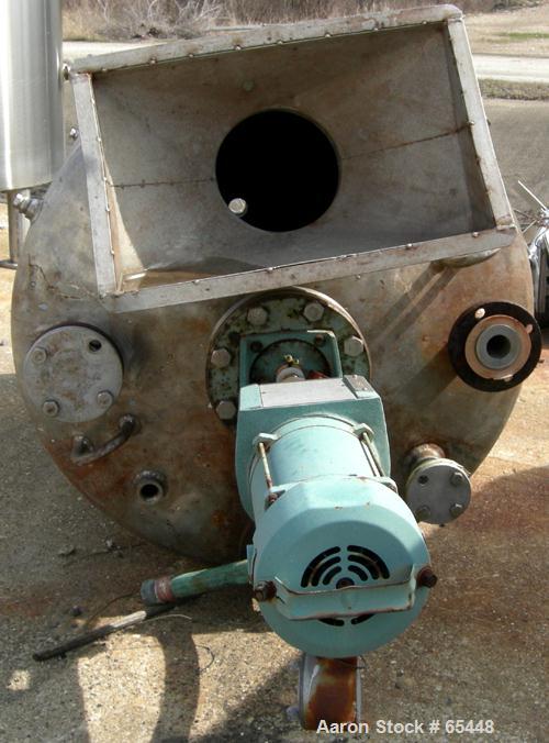 USED:Industrial Alloy Fabricators tank, 200 gallon, 316L stainless steel. 36" dia x 41" st side, dished heads, internal 14.5 psi at 300 deg F, Lightnin agitator model N330/25, 1" dia shaft with 3 bla...