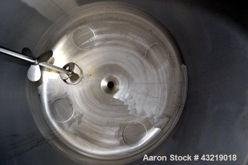 Used Inox-Maurer AG Pressure Tank, 900 Liter (238 Gallon), 316L Stainless Steel, Vertical. Approximate 39” diameter x 34” straight side, dished top and bottom. Internal rated -1/2 bar (-14.50/29 psi)...