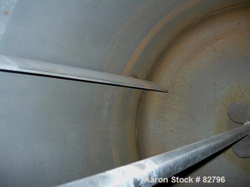 USED: Iron and Steel Contracting Co pressure tank, 190 gallon, 316 stainless steel, vertical. 36" diameter x 40" straight side. Dished top and bottom. Internal rated 15 psi at 125 deg F. Chemineer ag...