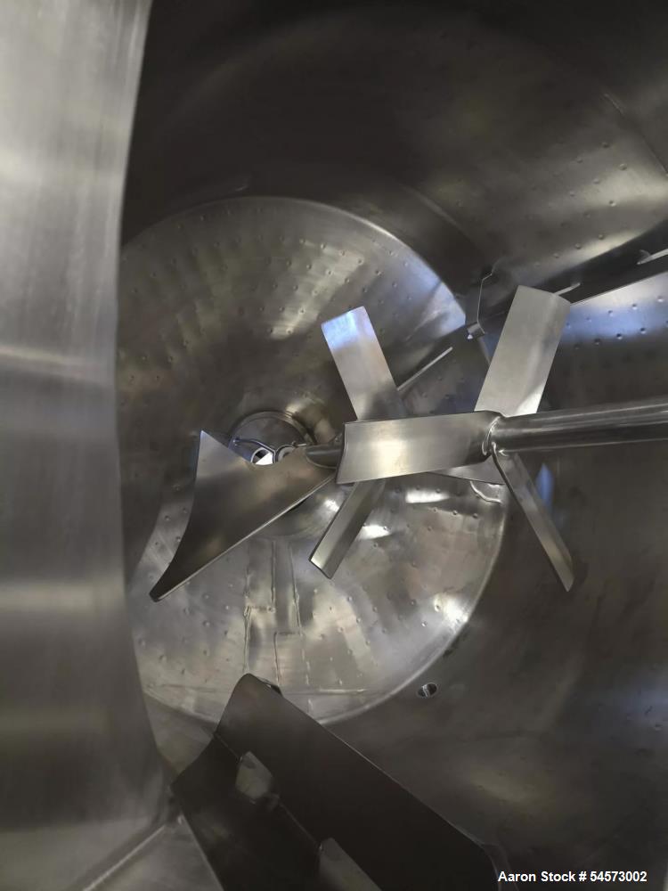 Unused JBF Stainless Steel Jacketed Kettle, approximately 360-gallon working capacity, 316L stainless steel product contact, ASME U-stamped insulated jacket rated 100 PSI at 300F with minimum design ...