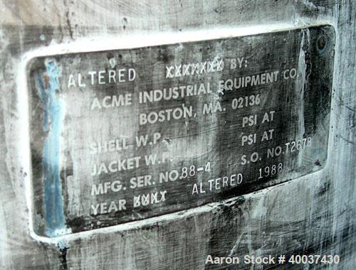 Used 100 Gallon Stainless Steel Javo N.V. Alkmaar Pressure Tank