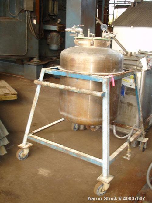 Used 100 Gallon Stainless Steel Javo N.V. Alkmaar Pressure Tank