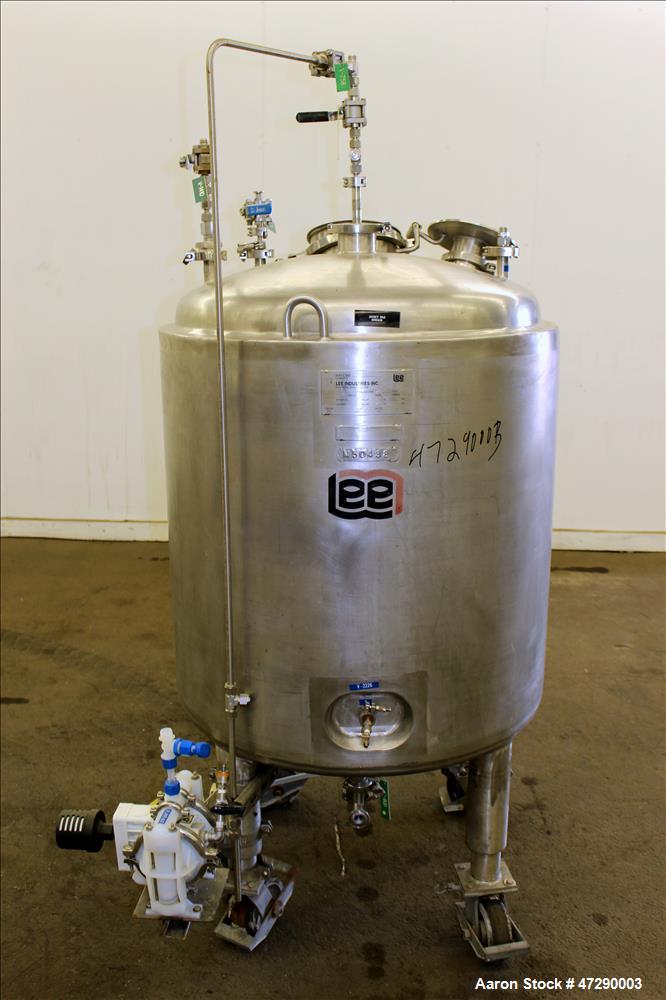 Used- Lee Industries Pressure Tank, Model 100 DBT, 100 Gallons, 316 Stainless St