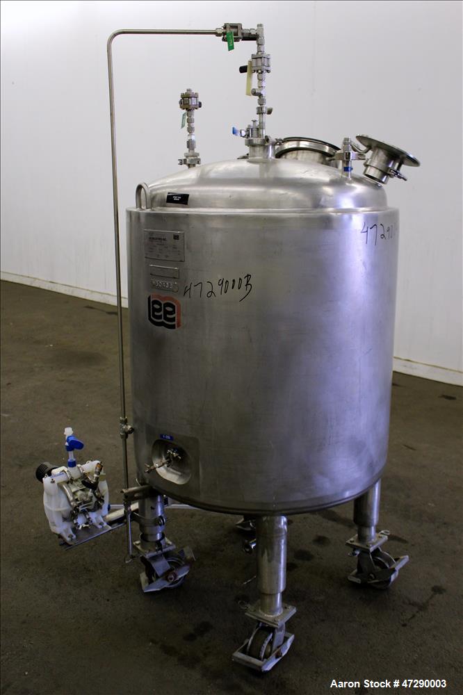 Used- Lee Industries Pressure Tank, Model 100 DBT, 100 Gallons, 316 Stainless St