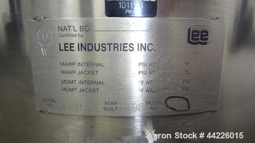 Used 26.4 Gallon Stainless Steel Lee Industries Pressure Tank, Model 100LDBT
