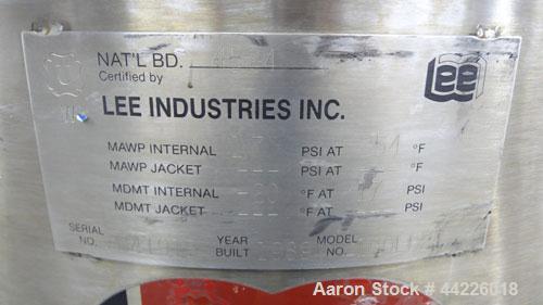 Used 26.4 Gallon Stainless Steel Lee Industries Pressure Tank, Model 100LDBT