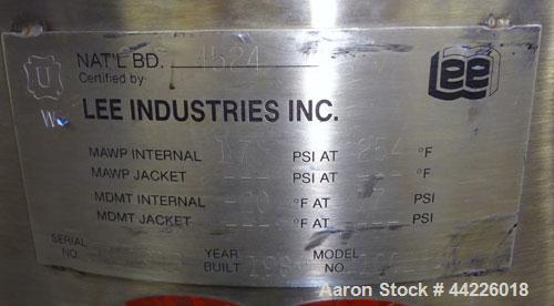 Used 26.4 Gallon Stainless Steel Lee Industries Pressure Tank, Model 100LDBT