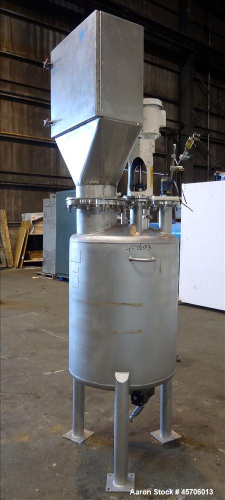 Used- Lee Industries Pressure Tank, 117 Gallon, Model 117DBT, 316 Stainless Steel, Vertical. Approximate 30" diameter x 35" ...