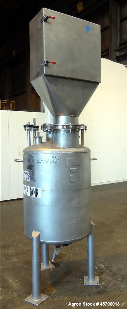 Used Lee Industries Pressure Tank, 117 Gallon, Model 117DBT, 316 Stainless Steel, Vertical. Approximate 30" diameter x 35" straight side, dish top and bottom. Internal rated 15 psi at -20 to 300 degr...