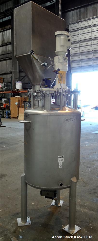 Used- Lee Industries Pressure Tank, 117 Gallon, Model 117DBT, 316 Stainless Steel, Vertical. Approximate 30" diameter x 35" ...