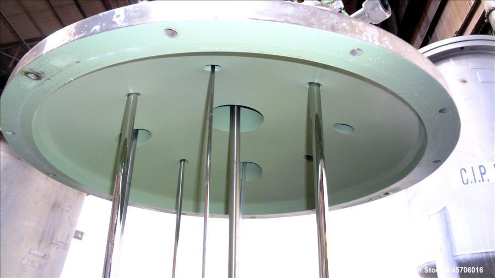 Used Lee Industries Pressure Tank, 113 Gallon, Model 119DBT, Teflon coated 316 Stainless Steel, Vertical, 35" straight side x 30" diameter, flat top with bolt on cover, dish bottom. Internal rated FV...