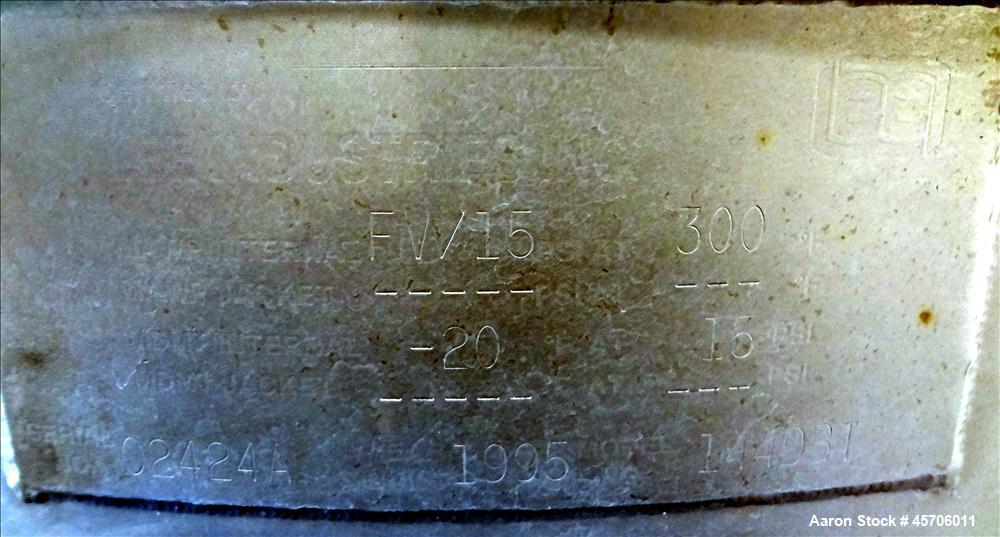 Used Lee Industries Teflon Lined Pressure Tank, 144 Gallon, Model 144DBT, 316 Stainless Steel, Vertical. 30" Diameter x 44" straight side, dished bolt top, dished bottom. Internal rated Full Vacuum/1...