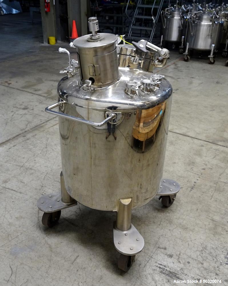 Used Lee Industries Pressure Mix Tank, 200 Liter, 316L Stainless Steel, Vertical