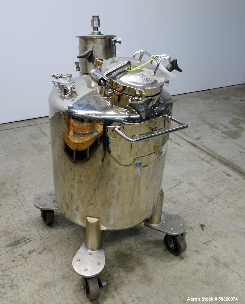 Used Lee Industries Pressure Mix Tank, 200 Liter, 316L Stainless Steel, Vertical