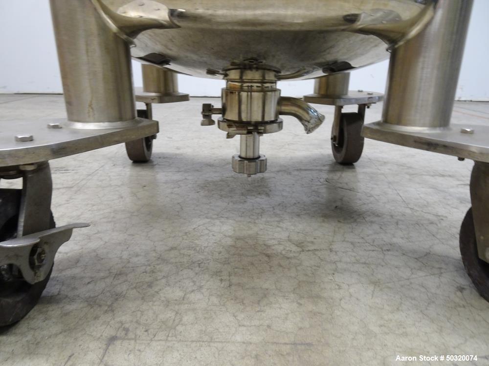 Used Lee Industries Pressure Mix Tank, 200 Liter, 316L Stainless Steel, Vertical