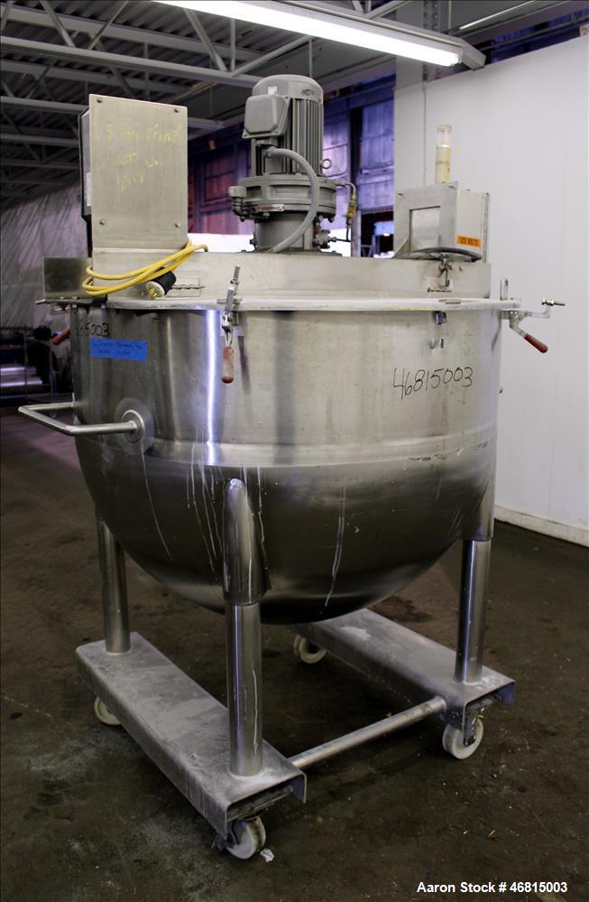 Used Lee Industries Single Motion Mixing Tank, Model 250A7S, 250 Gallon