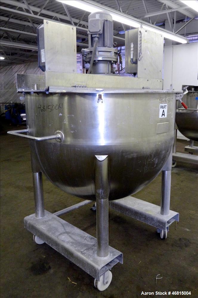 Used Lee Industries Single Motion Mixing Tank, Model 250A7S, 250 Gallon
