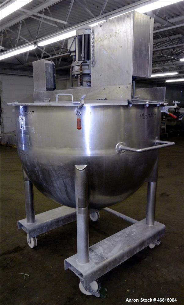 Used Lee Industries Single Motion Mixing Tank, Model 250A7S, 250 Gallon