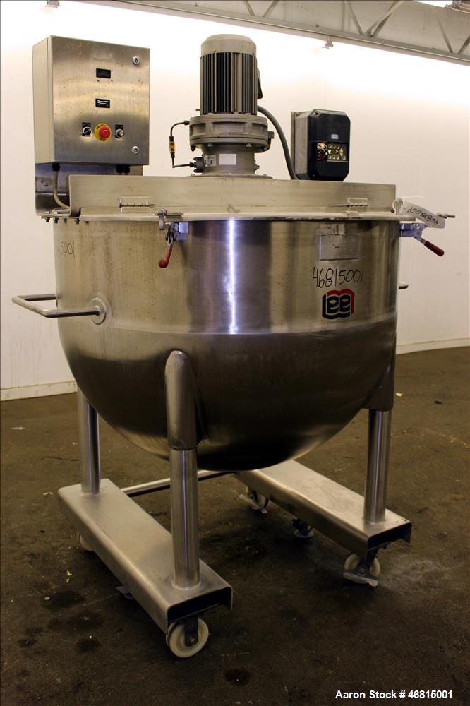 Used Lee Industries Single Motion Mixing Tank, 250 Gallon, 316 Stainless steel,