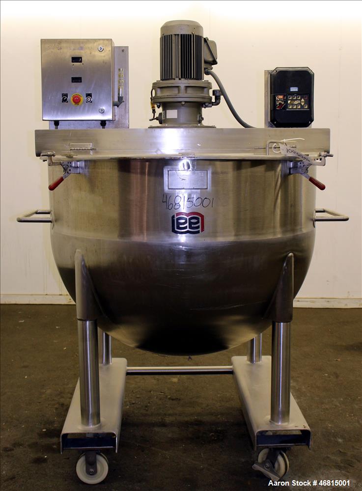 Used Lee Industries Single Motion Mixing Tank, 250 Gallon, 316 Stainless steel,