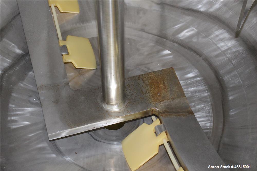 Used Lee Industries Single Motion Mixing Tank, 250 Gallon, 316 Stainless steel,