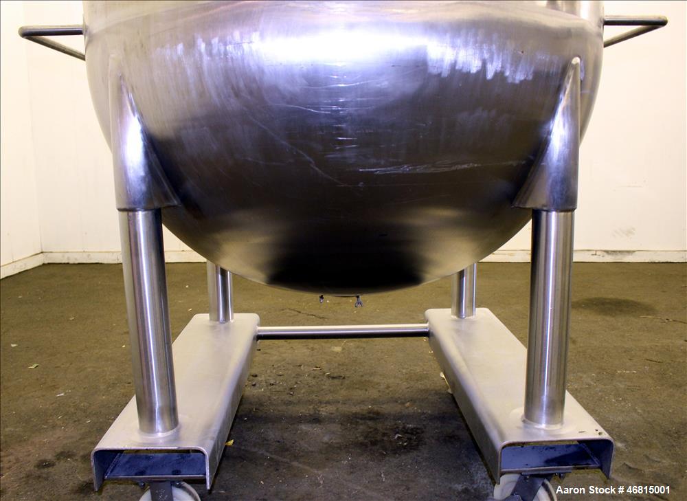 Used Lee Industries Single Motion Mixing Tank, 250 Gallon, 316 Stainless steel,