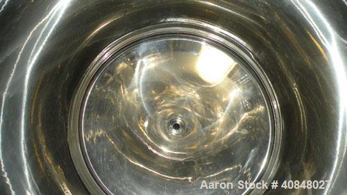 Used- Lee Industries Polished Pressure Tank, Model 250DBT, 250 gallon, 316 stainless steel, vertical. 40" diameter x 42" str...