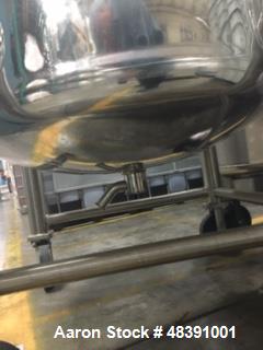 Used Lee Industries Polished Pressure Tank, Model 250DBT. 250 gallon, 316 stainless steel, vertical. 40" diameter x 42" straight side, dished top and bottom. Internal designed for vacuum service and ...