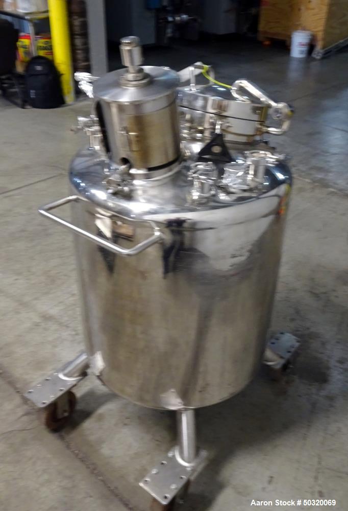 Used Lee Industries, Vertical Mix Tank 316L Stainless Steel, 250 Liter Capacity