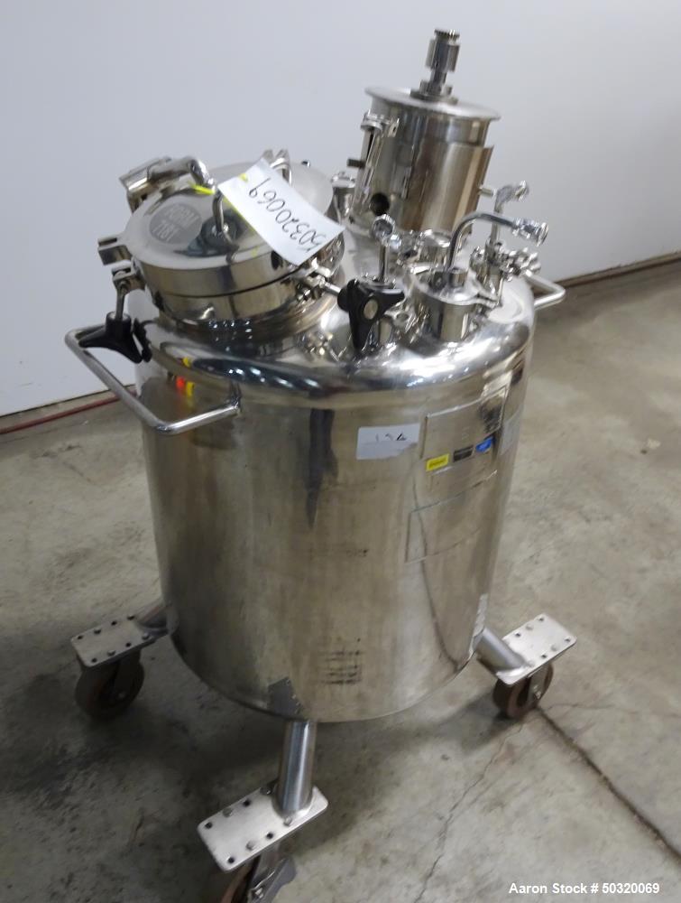Used Lee Industries, Vertical Mix Tank 316L Stainless Steel, 250 Liter Capacity