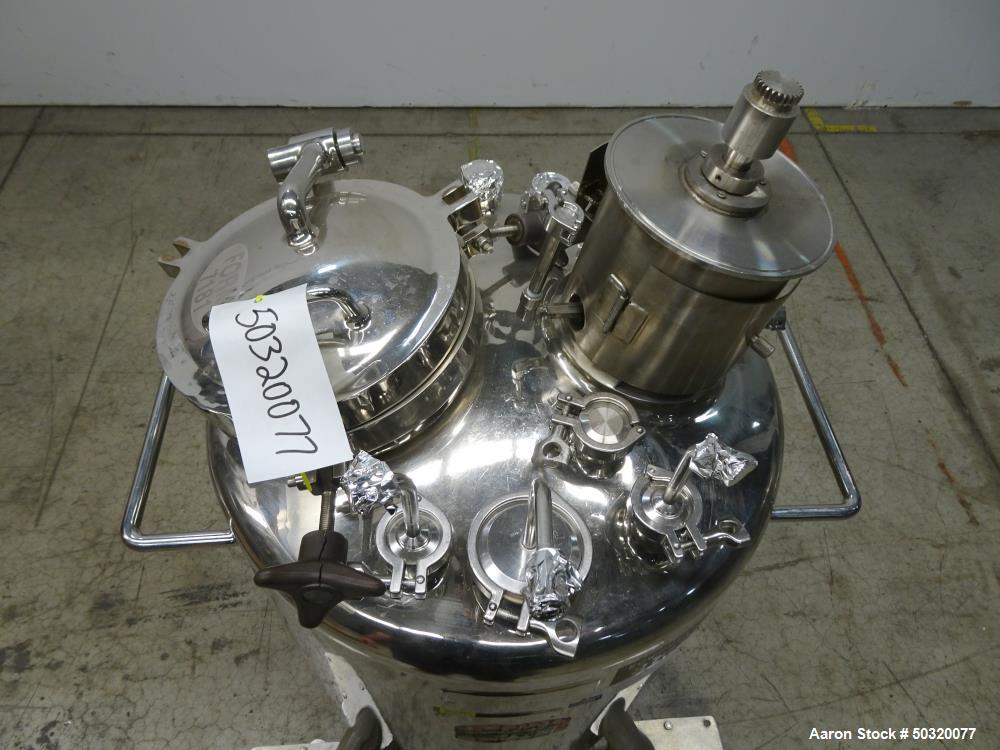 Used Lee Vertical Mix Tank, Pressurized, 316L Stainless Steel 250 Liter, Model 250 LDBT