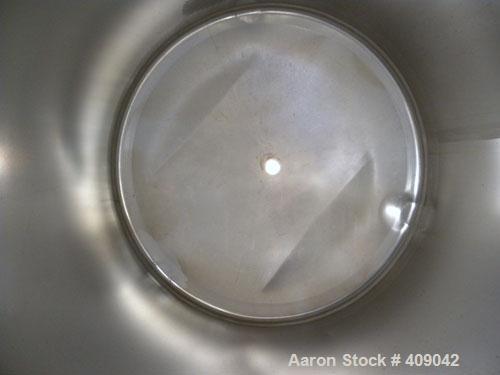 Used Lee Industries Tank, Model 300DBT, 300 Gallon, 316 Stainless Steel, Vertical. 44" diameter x 48" straight side, dished top and bottom. Internal rated to –20 deg.f.. Openings top 3/8’’, (2) 1-1/2...