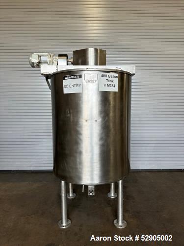 Used Lee 400 Gallon Dual Motion Stainless Steel Jacketed Tank