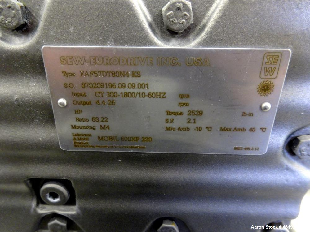 Used Lee Industries Tank, 40 Gallon, Model 40SSA7S, 316 Stainless Steel. 26" Diameter x approximately 18" deep. Flat top, open top with (2) 1/3 covers, hemispherical bottom. Top entering fixed mounte...