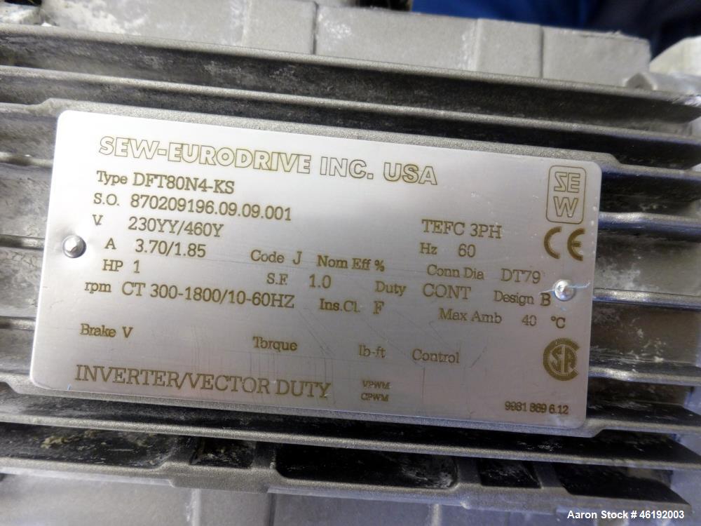 Used Lee Industries Tank, 40 Gallon, Model 40SSA7S, 316 Stainless Steel. 26" Diameter x approximately 18" deep. Flat top, open top with (2) 1/3 covers, hemispherical bottom. Top entering fixed mounte...