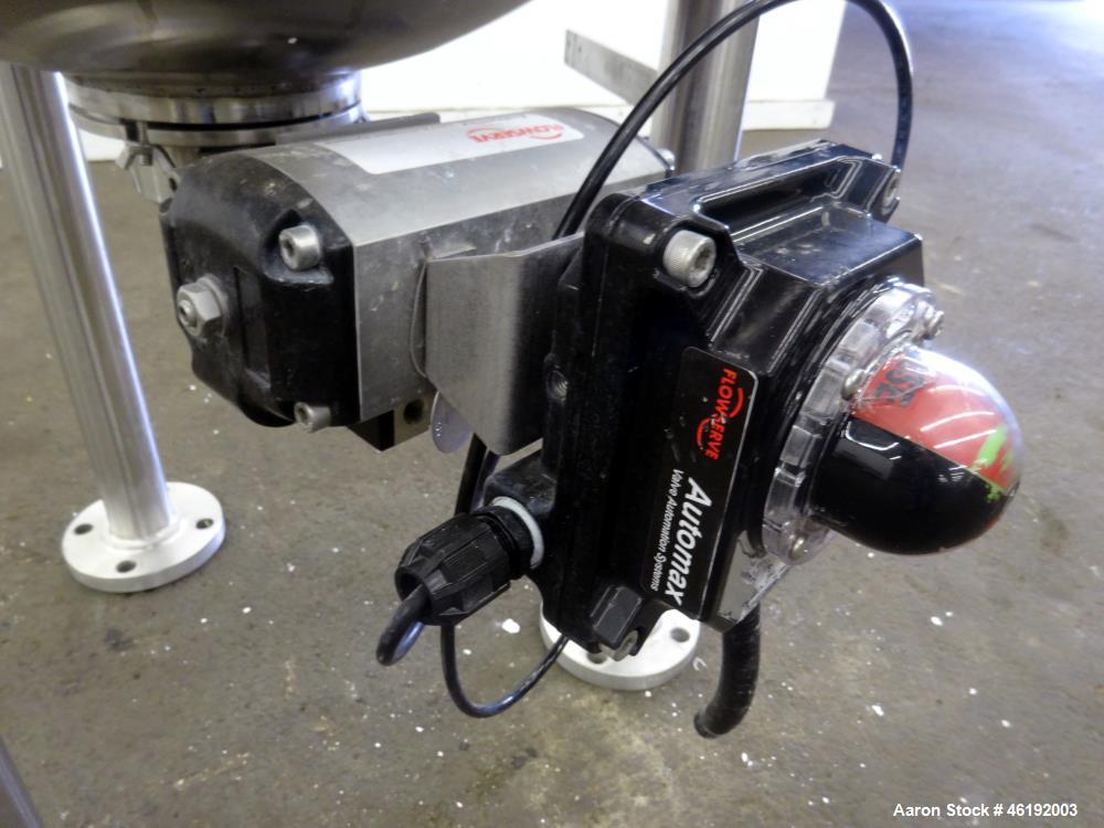 Used Lee Industries Tank, 40 Gallon, Model 40SSA7S, 316 Stainless Steel. 26" Diameter x approximately 18" deep. Flat top, open top with (2) 1/3 covers, hemispherical bottom. Top entering fixed mounte...