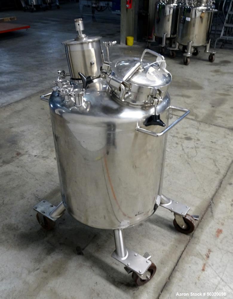 Used- Lee Industries Pressure Mix Tank, 250 Liter, Model 250 LDBT, Stainless Ste