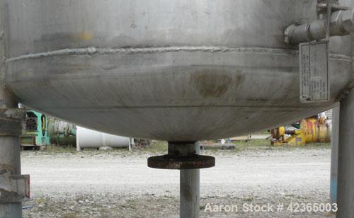 Used Lee Metal Products Pressure Tank, 100 gallon, model DBT, 316 stainless steel, vertical. Approximate 30" diameter x 34" straight side, dish top and bottom. Internal rated 25 and full vacuum at 25...