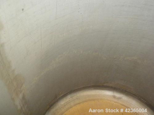 Used Lee Metal Products Pressure Tank, 100 gallon, model DBT, 316 stainless steel, vertical. Approximate 30" diameter x 34" straight side, dish top and bottom. Internal rated 25 and full vacuum at 25...
