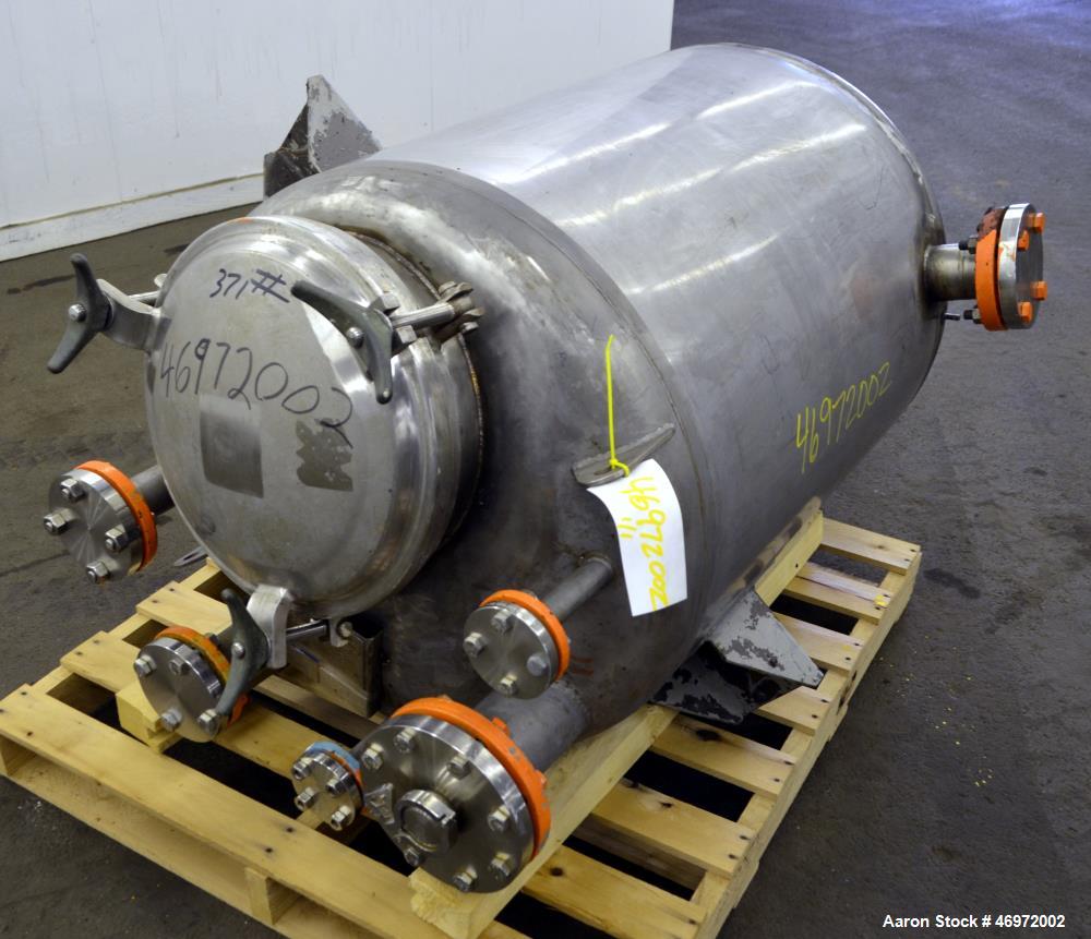 Used Letsch Precision Stainless Tank, 100 Gallons, 316 Stainless Steel, Vertica