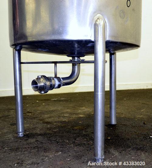 Used Lomax Stainless Steel Equipment Tank, 100 Gallon, Model SA100, 304 Stainless Steel, Vertical. Approximate 30-1/2” diameter x 36” straight side. Open top, no cover, slight coned bottom. 2” Tri-cl...