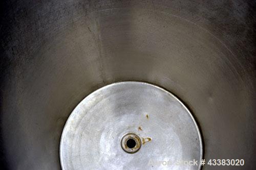Used Lomax Stainless Steel Equipment Tank, 100 Gallon, Model SA100, 304 Stainless Steel, Vertical. Approximate 30-1/2” diameter x 36” straight side. Open top, no cover, slight coned bottom. 2” Tri-cl...