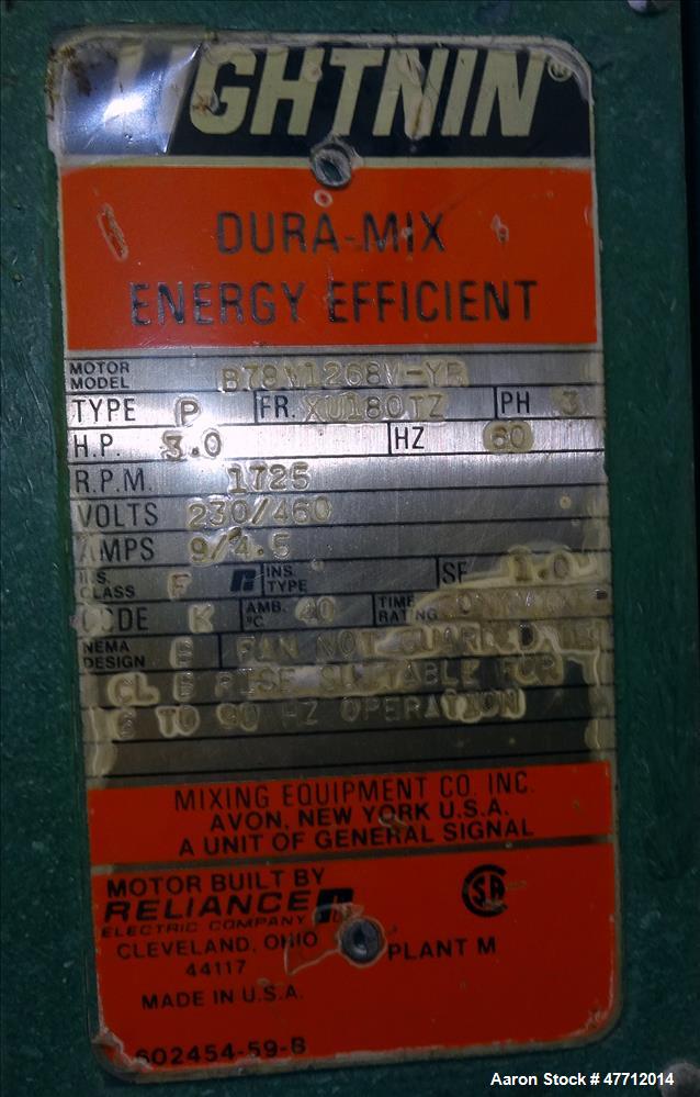 Used Massachusetts Engineering Co. Inc. Pressure Tank, Approximate 60 Gallon, 3