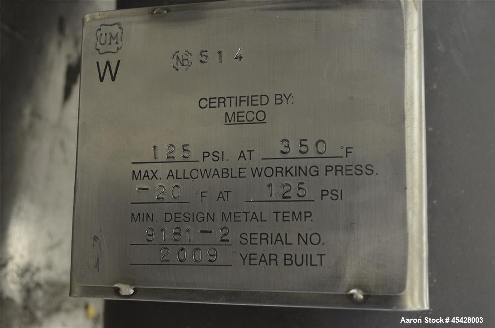 Used 18 Gallon Stainless Steel Meco Pressure Tank