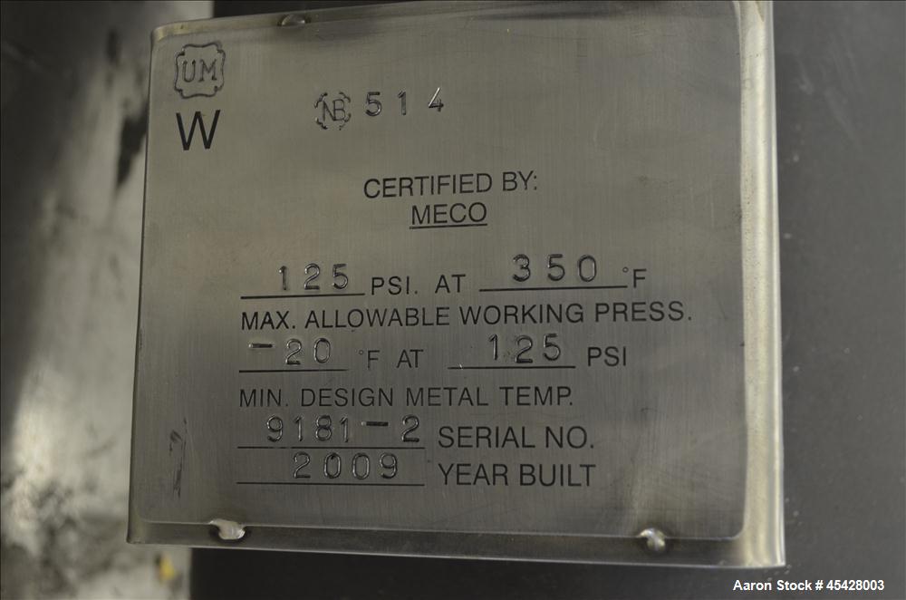 Used- 18 Gallon Stainless Steel Meco Pressure Tank